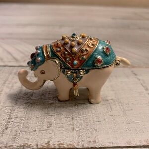 Monet Elephant Trinket Box